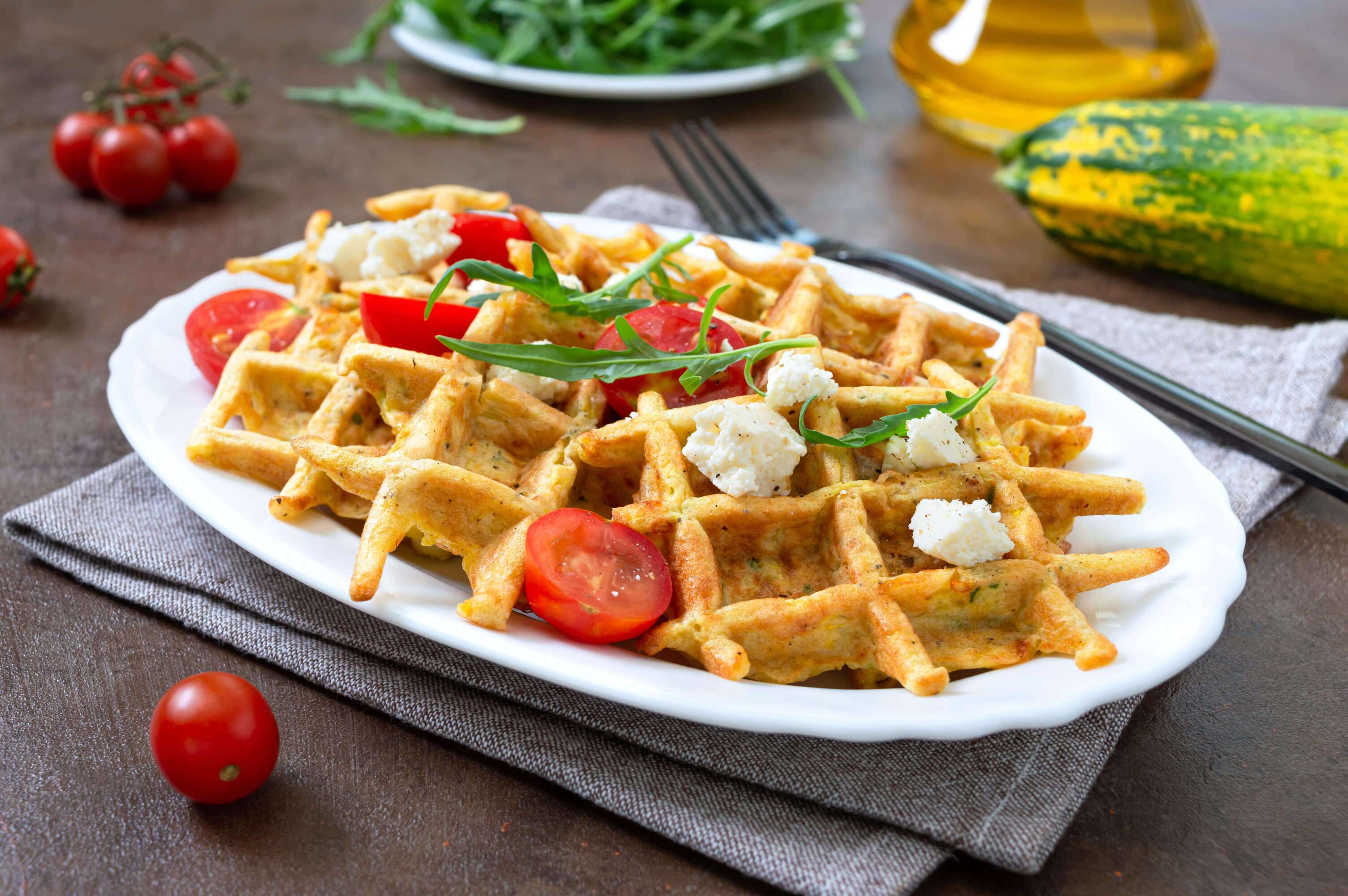 Oat and Cheese Waffles with Alcami’s Life-Enhancing Blend
