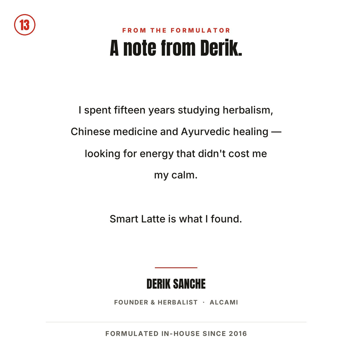 A note from Derik, Alcami&