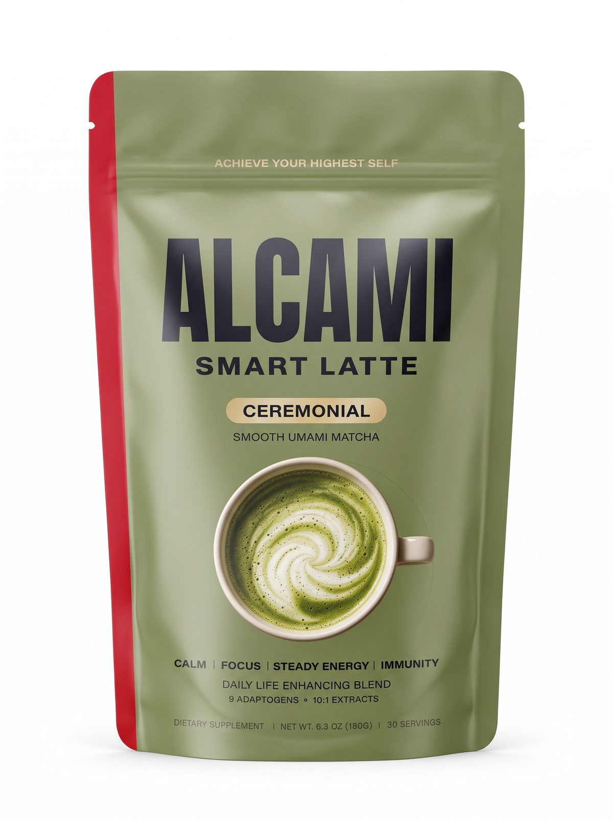 Alcami Smart Latte pouch in Ceremonial matcha flavour