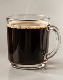 A mug of black coffee